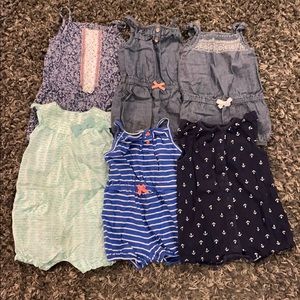 6 Carter's Rompers bundle